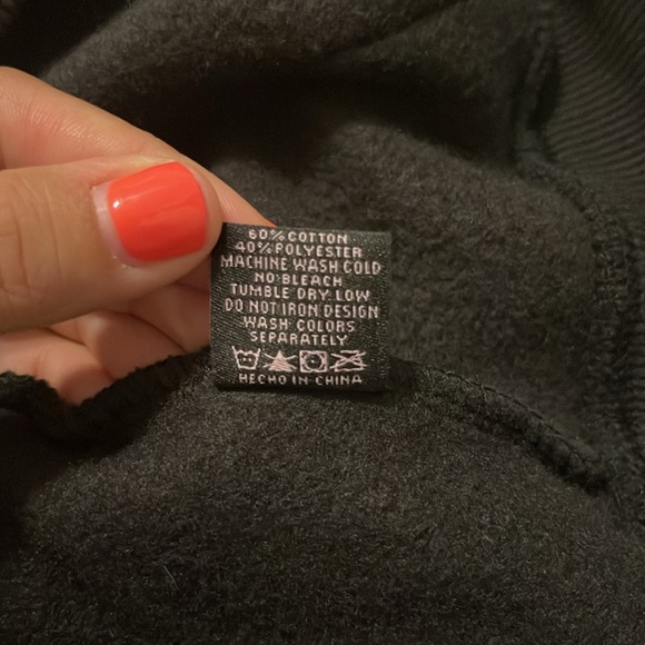 Women’s DIXXON Fleece Lining Zip Up Hoodie Black Pink Size Small - Picture 10 of 11